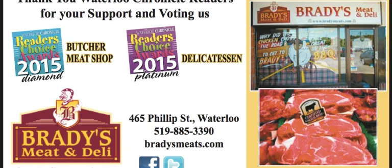 A poster saying "Thank you Waterloo Chronicle Readers for your Support"